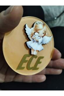 Melekli İsimli Pleksi Magnet